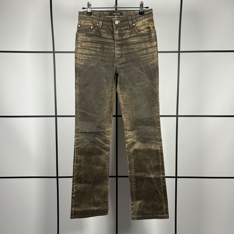 |[ 2000s Roberto Cavalli Faded Scorched Earth Jeans ]|