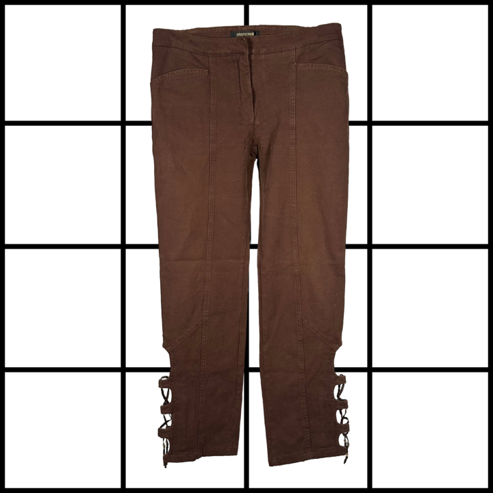 2000s Roberto Cavalli Cut-out Wide Legged Trousers