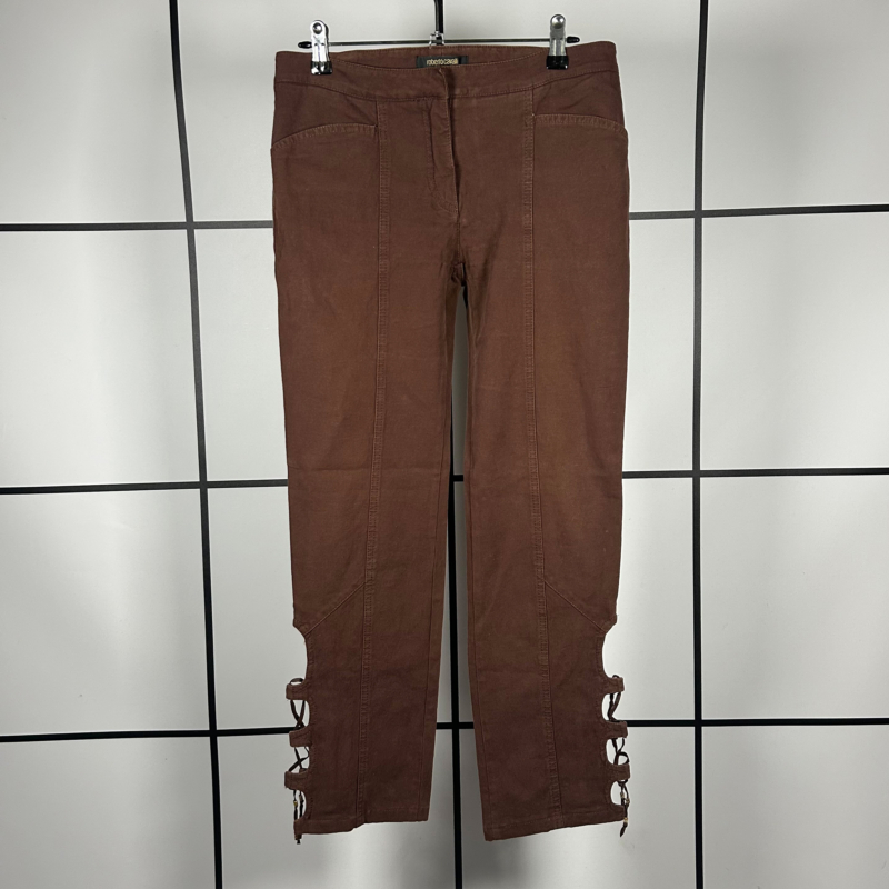 2000s Roberto Cavalli Cut-out Wide Legged Trousers