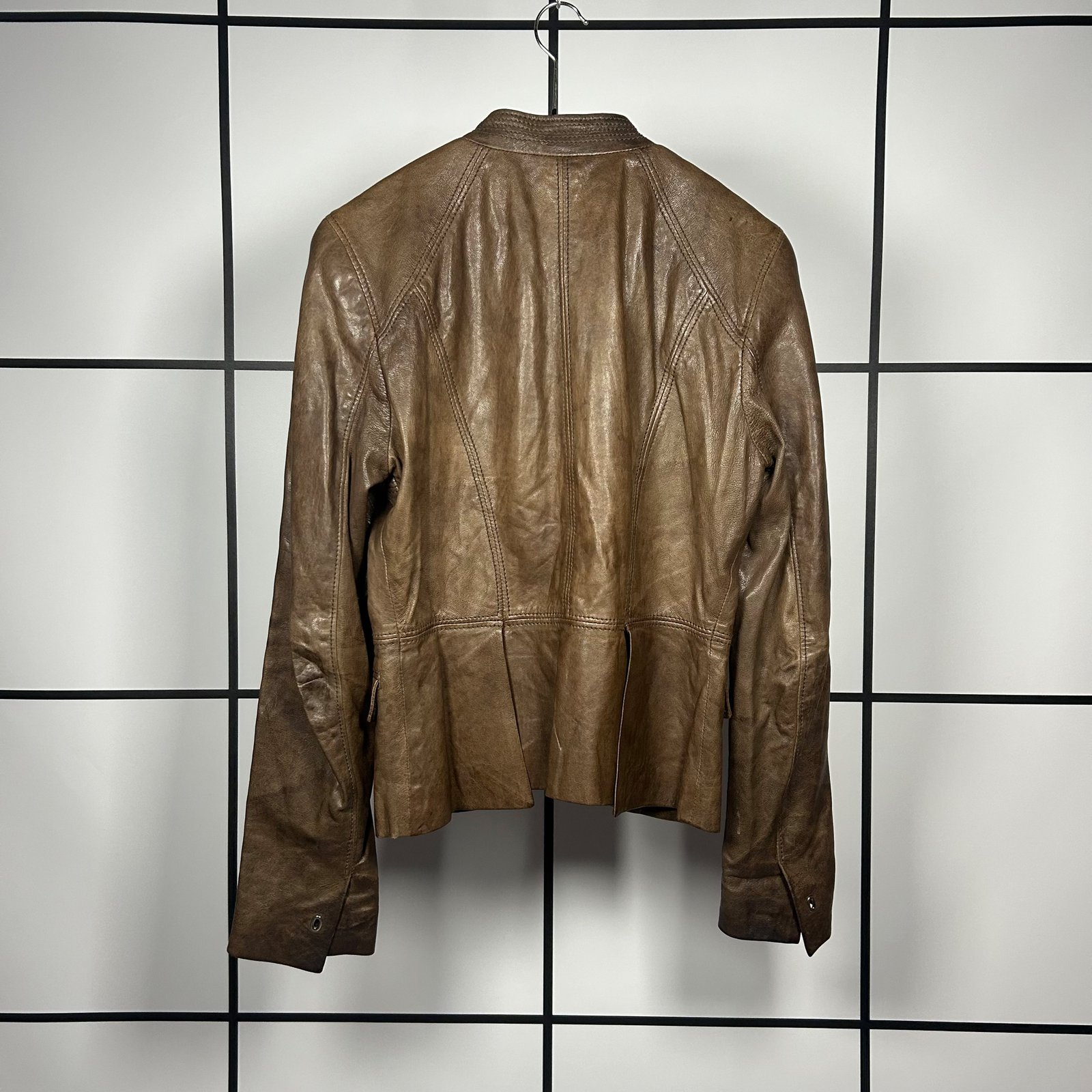 A/W2009 Just Cavalli Brown Leather Blazer Jacket - Image 5