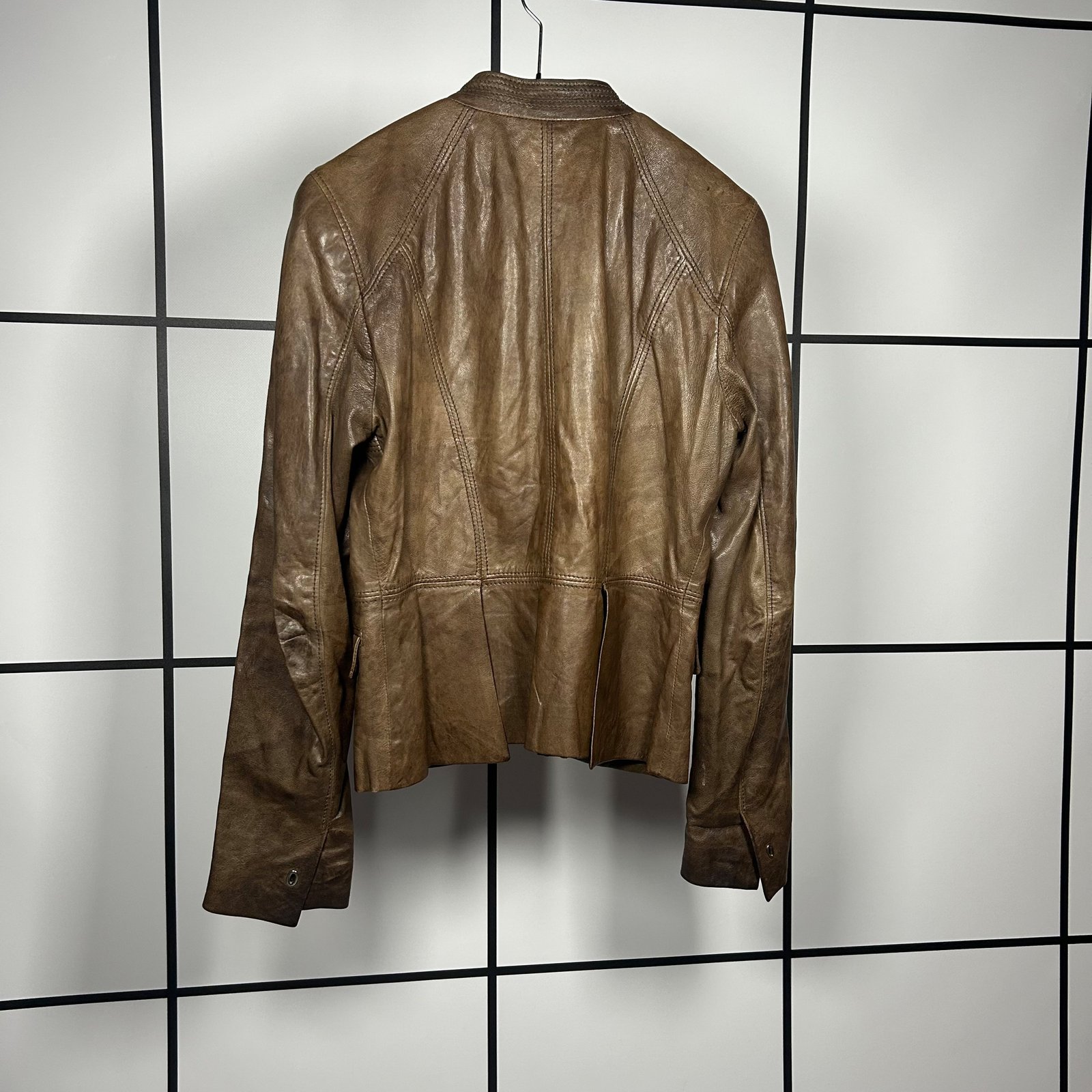 A/W2009 Just Cavalli Brown Leather Blazer Jacket - Image 4