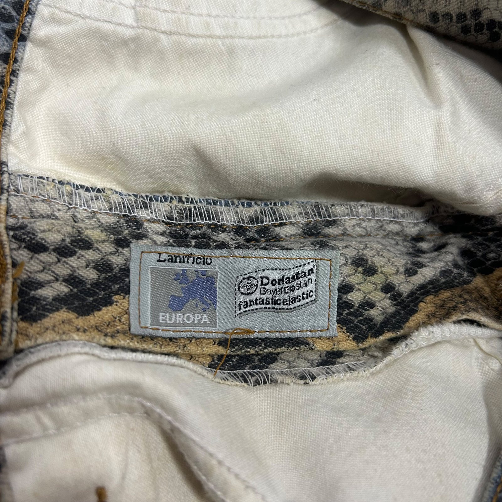 A/W1998 Roberto Cavalli Runway Reptile Print Jeans - Image 10