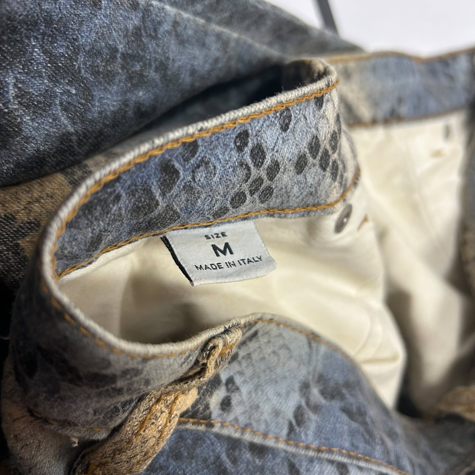 A/W1998 Roberto Cavalli Runway Reptile Print Jeans - Image 11
