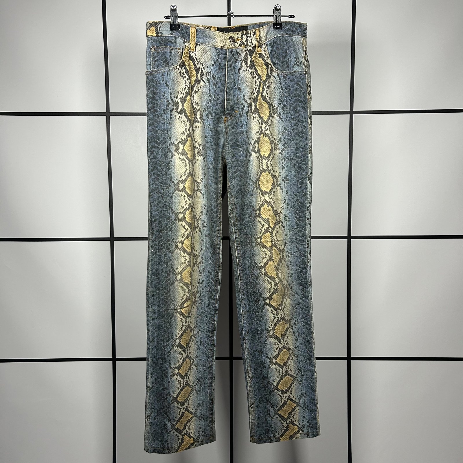 A/W1998 Roberto Cavalli Runway Reptile Print Jeans