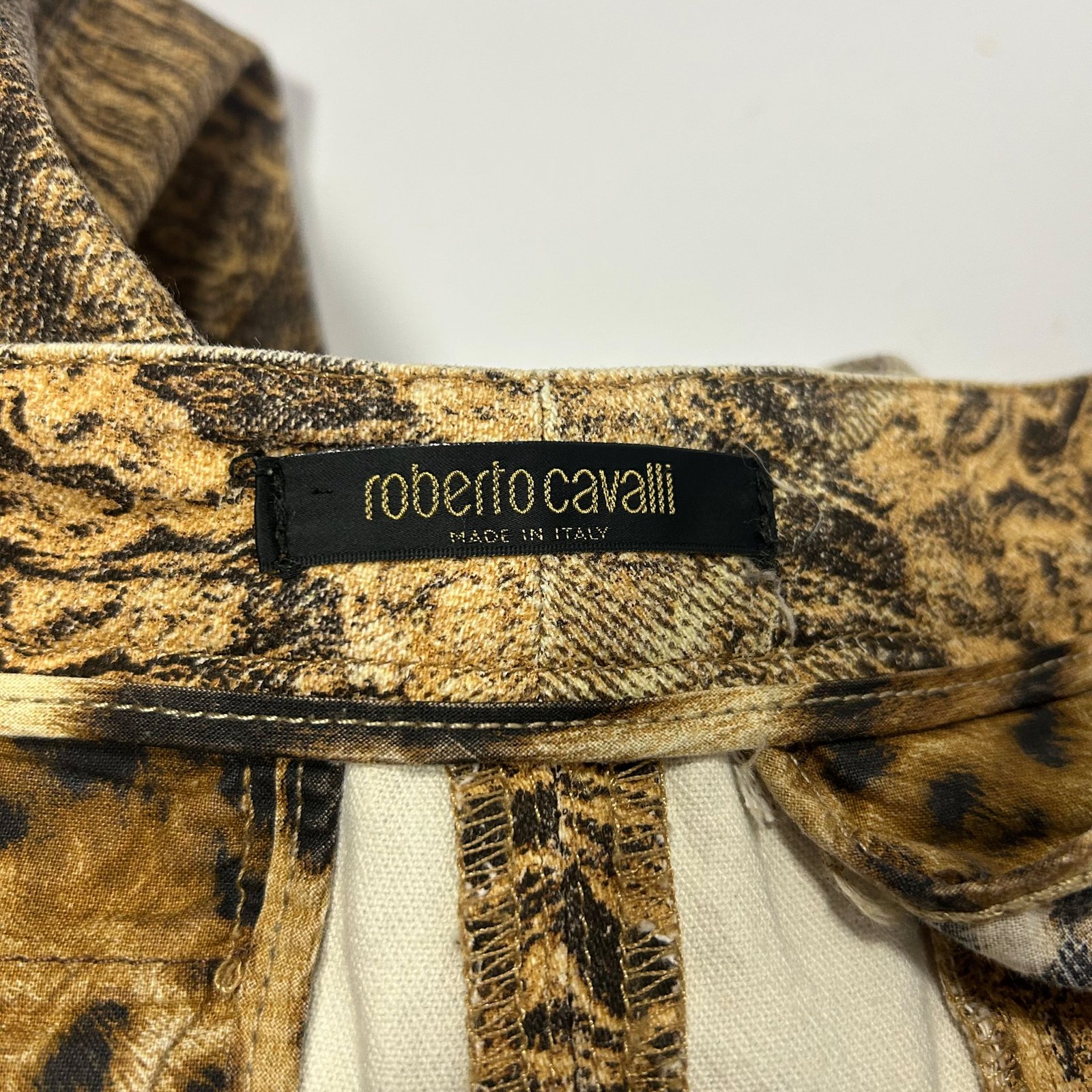 2000s Roberto Cavalli Sand Erosian Midi Skirt - Image 9