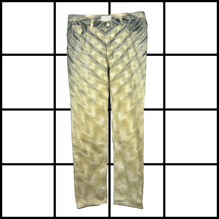 2000s Roberto Cavalli Sandy Sea Floor Water Reflection Jeans