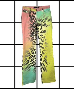 2000s Roberto Cavalli Hallucination Panther Print Pants