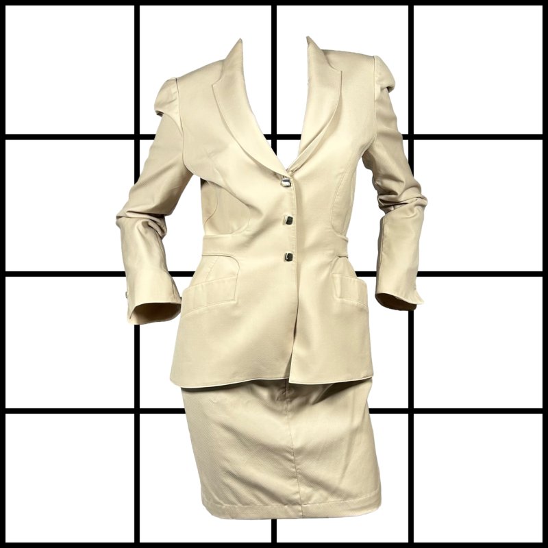 |[ 1990s Thierry Mugler Paris Suit Skirt Set ]|