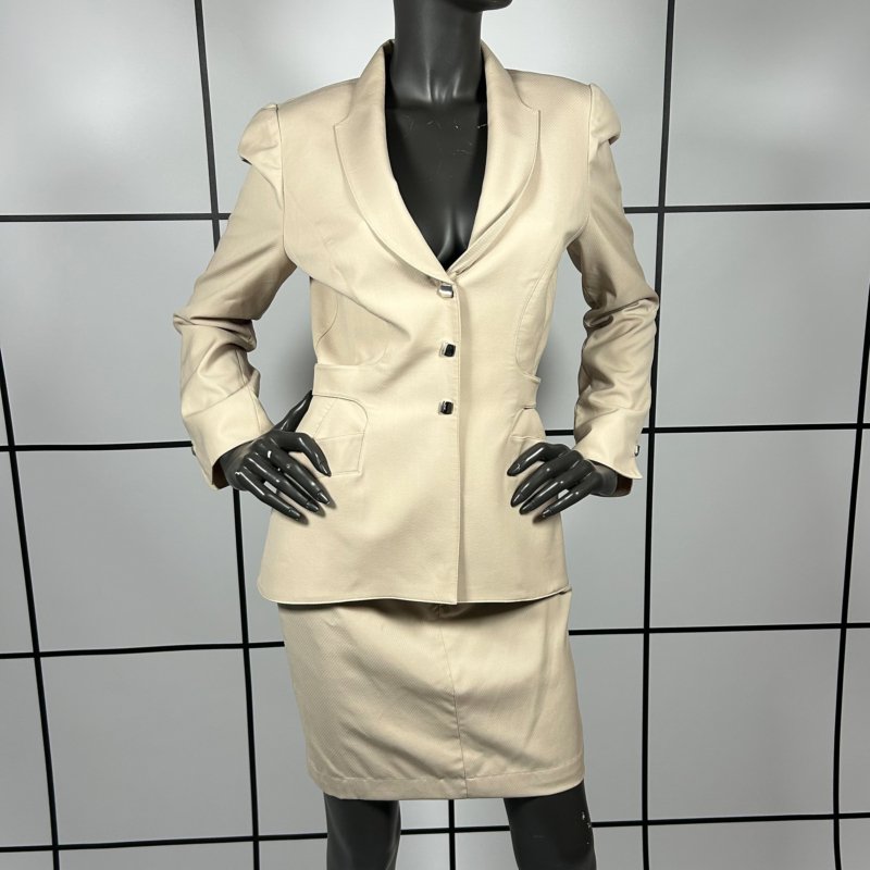 |[ 1990s Thierry Mugler Paris Suit Skirt Set ]|