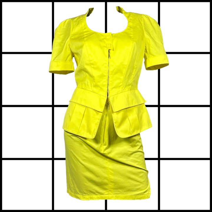 1990s Thierry Mugler ACTIV Suit Skirt Set With Shoulder Pads