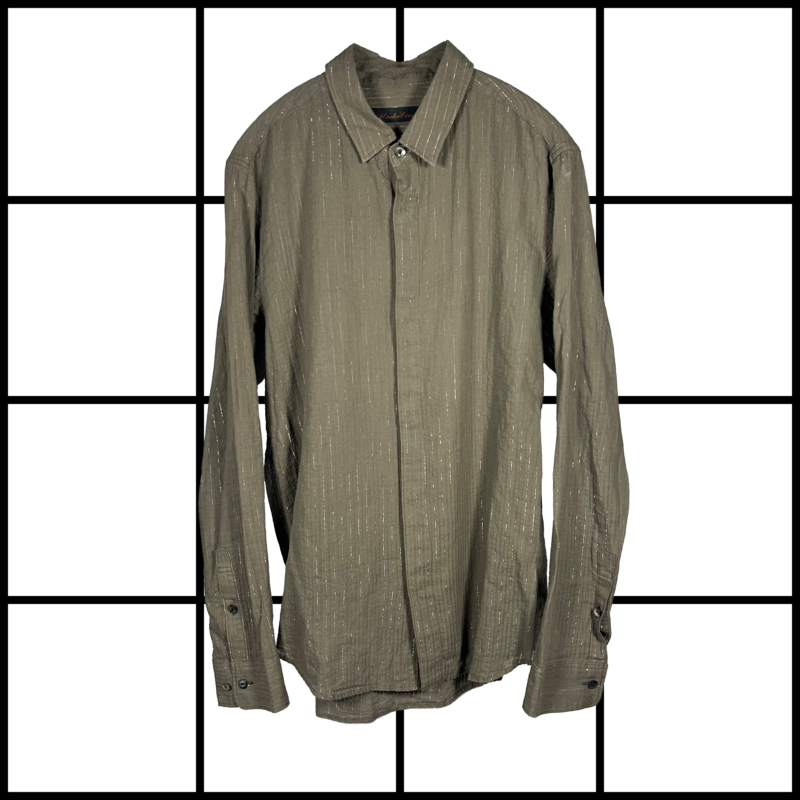 S/S2007 Undercover Mainline Lurex Striped Button Up