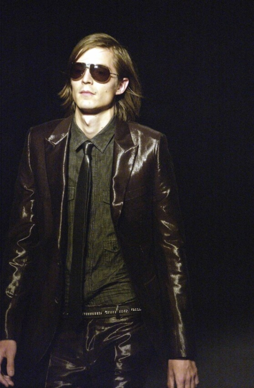 S/S2004 Dior Homme STRIP Denim Military Shirt