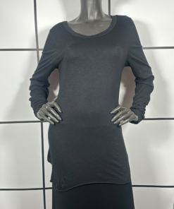 2010's Ann Demeulemeester Black Viscose Blend Longsleeve
