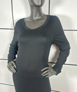 2010's Ann Demeulemeester Black Viscose Blend Longsleeve - Image 2