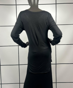 2010's Ann Demeulemeester Black Viscose Blend Longsleeve - Image 4