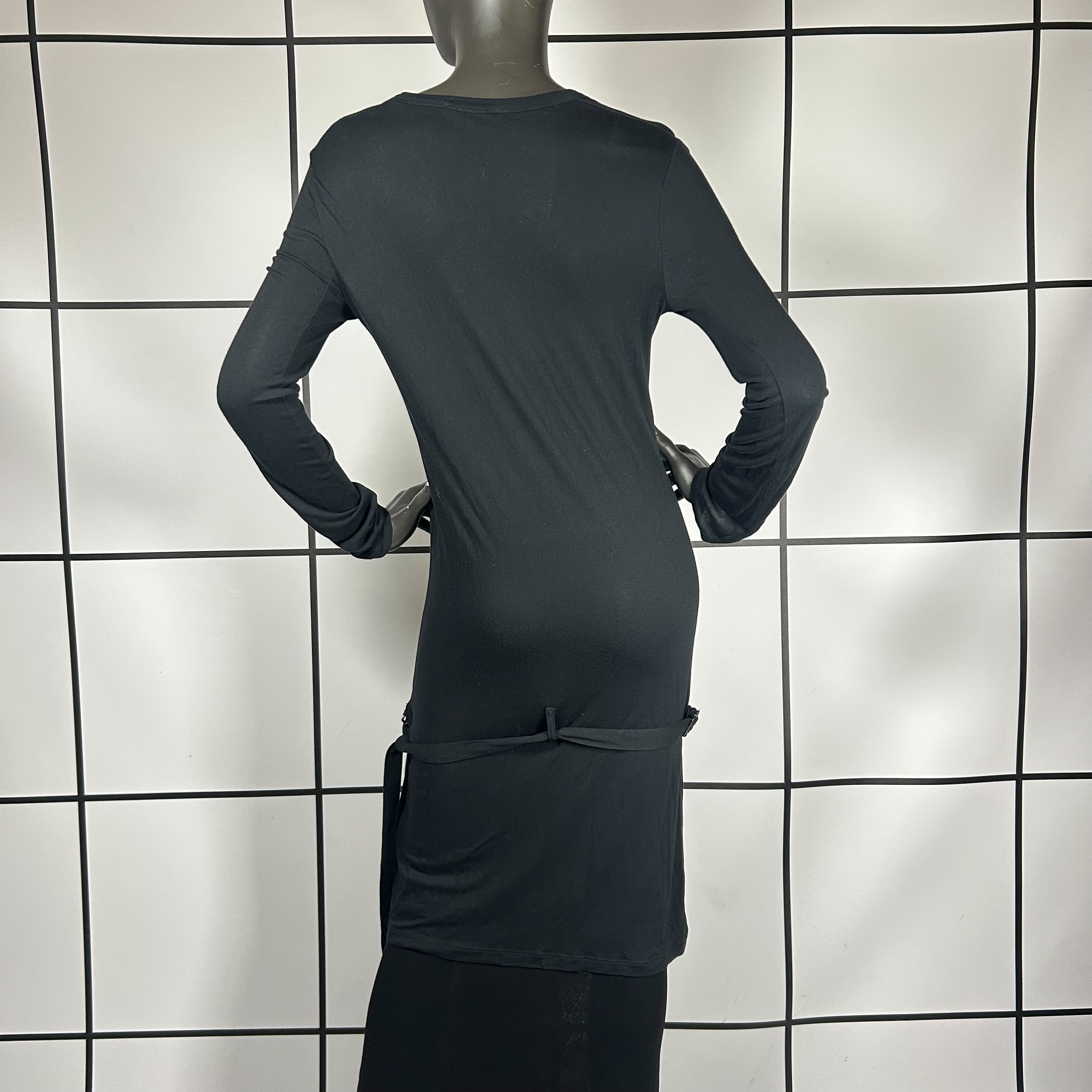 2010s Ann Demeulemeester Rayon Bondage Dress Top - Image 5