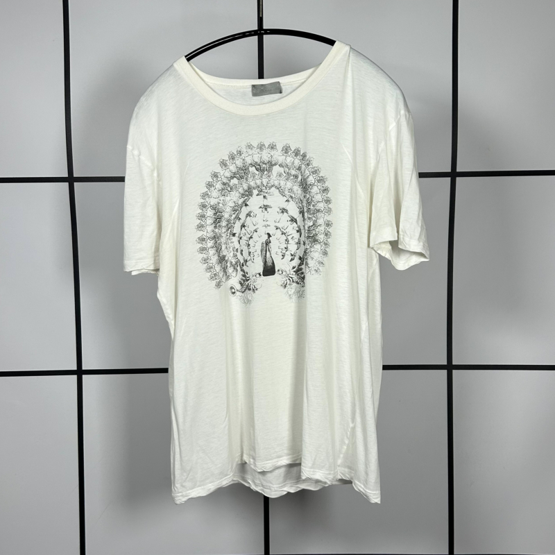 S/S2005 Dior Homme Peacock Print Shotsleeved T-Shirt by Hedi Slimane