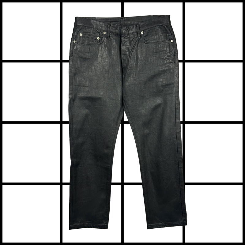 A/W2005 Dior Homme Black Coated Denim