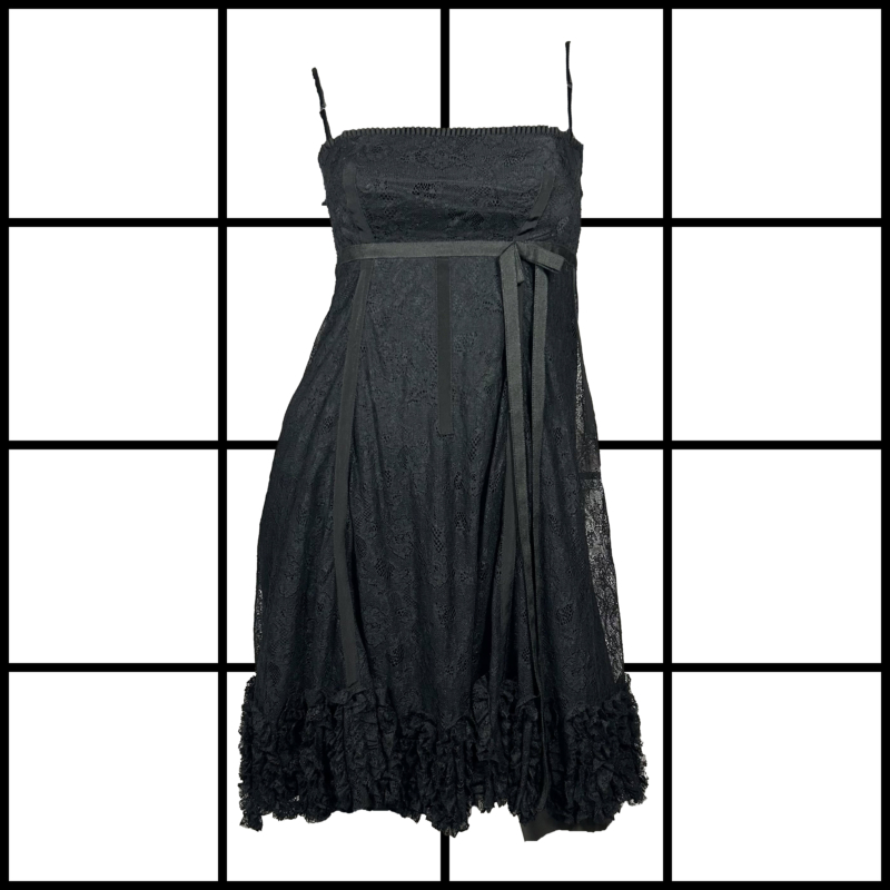 2000s Dolce & Gabbana Silk Lined Laced Mini Dress