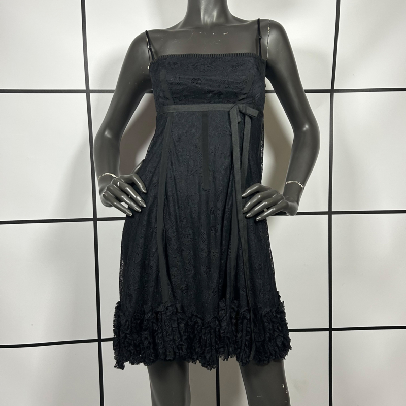 2000s Dolce & Gabbana Silk Lined Laced Mini Dress