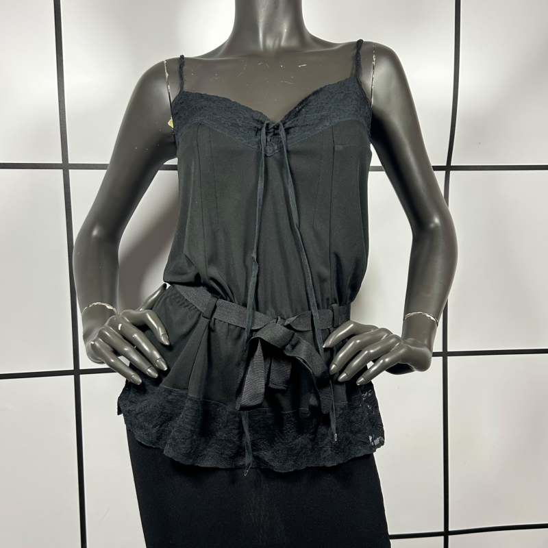 2000s Dolce & Gabbana Laced Mini Dress With Waist Strap