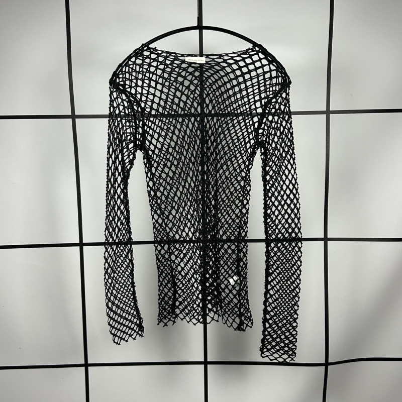 2010s Dries van Noten Fishnet Longsleeve Top