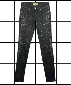 2010s Galliano Embellished Slim Fit Jeans