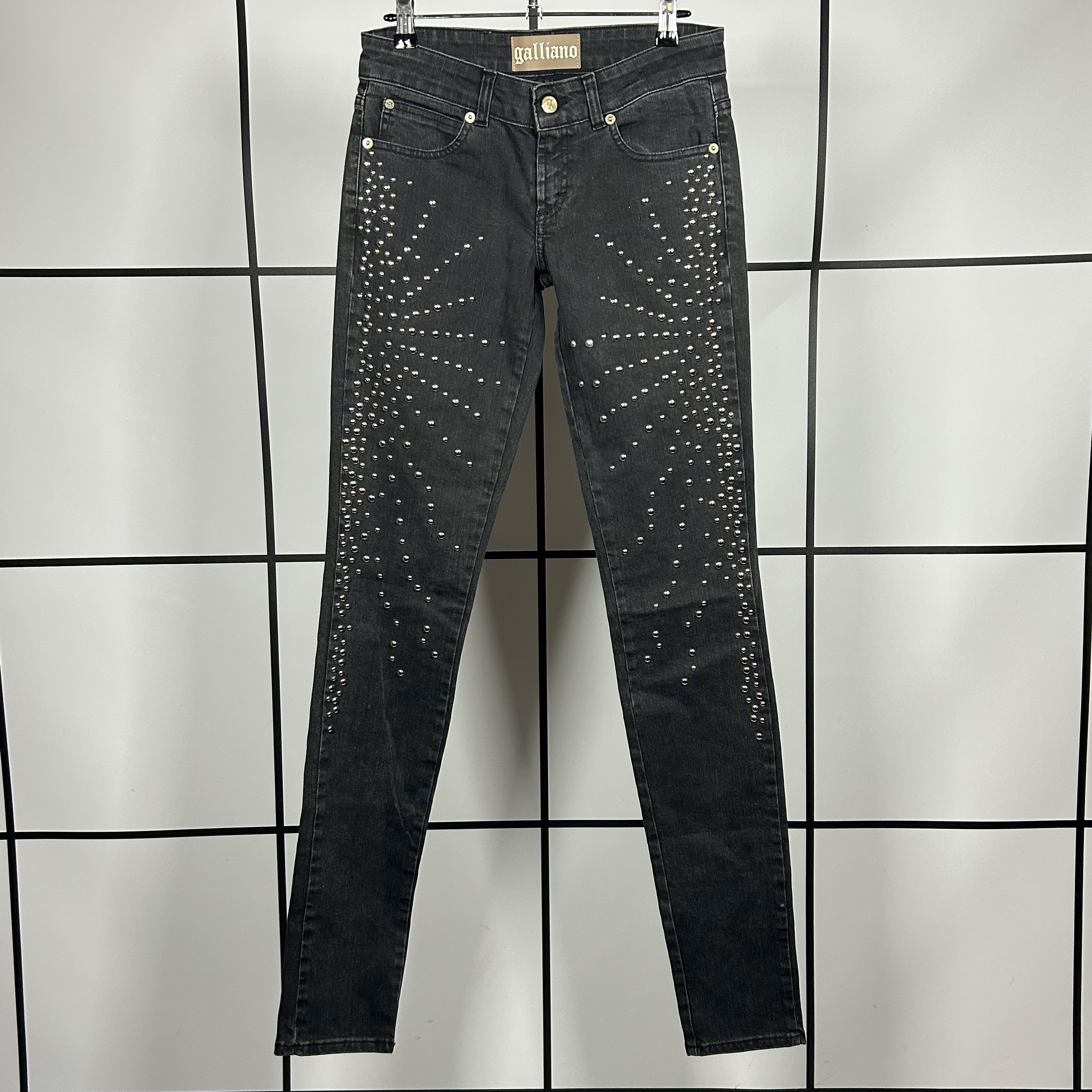 2010s Galliano Embellished Slim Fit Jeans