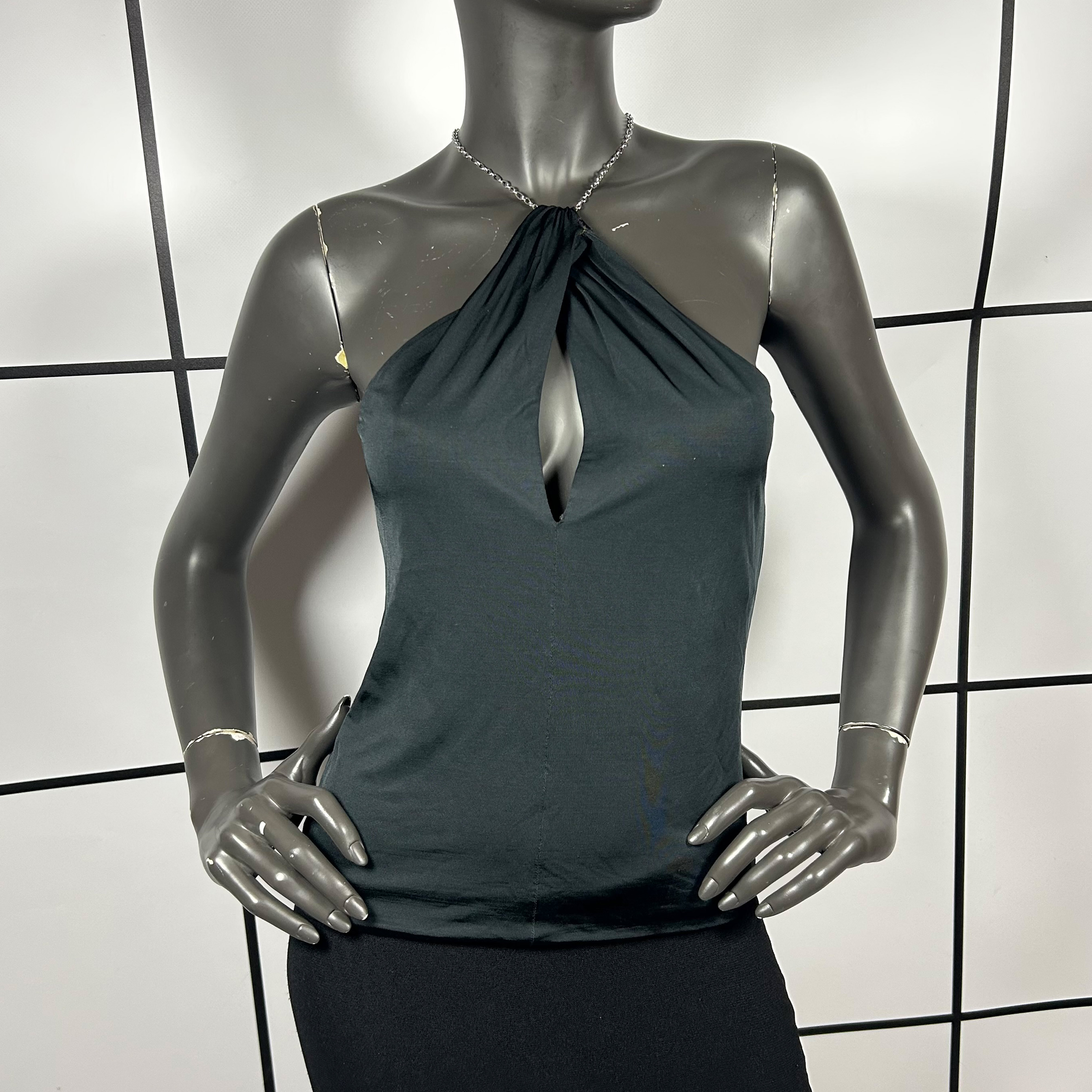 S/S2004 Gucci Tom Ford Silk Blend Chain Top