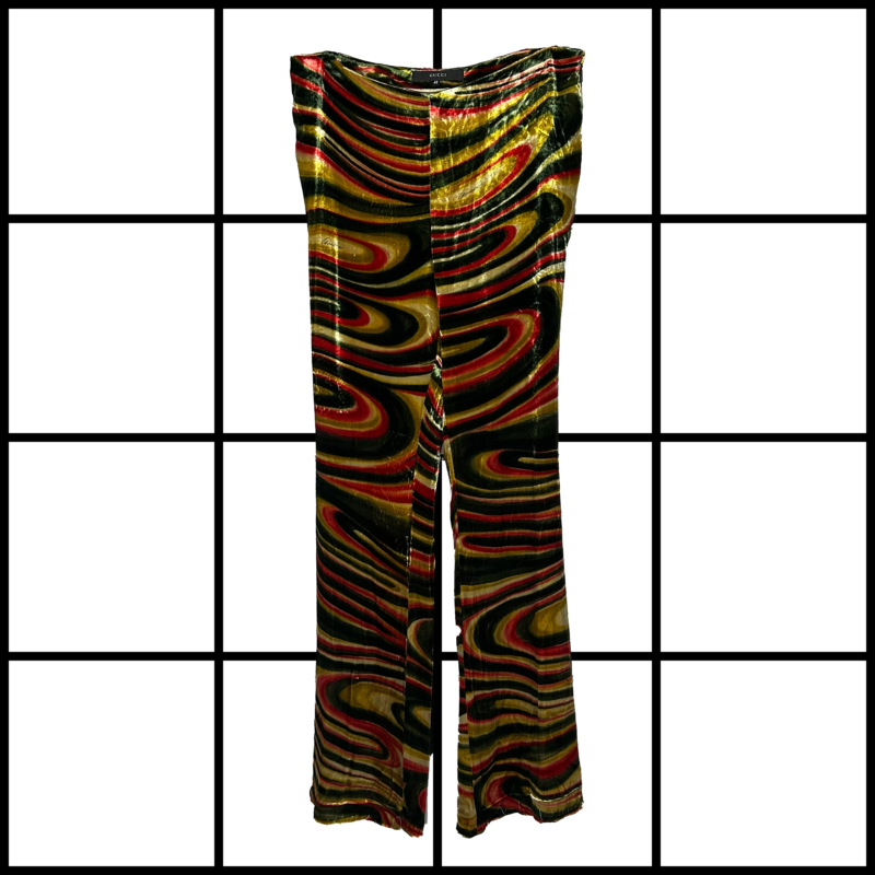 A/W1999 Gucci Runway Psychedelic Swirl Flare Pants by Tom Ford