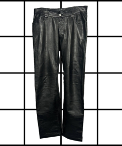 A/W1999 Helmut Lang Straight Leg Leather Jeans