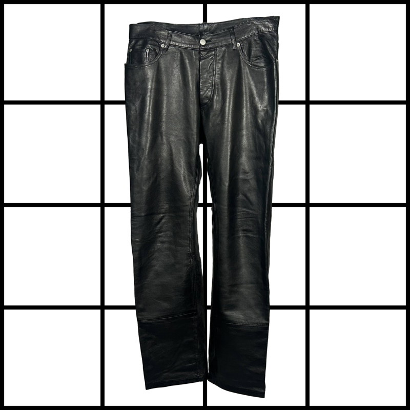 A/W1999 Helmut Lang Straight Leg Leather Jeans