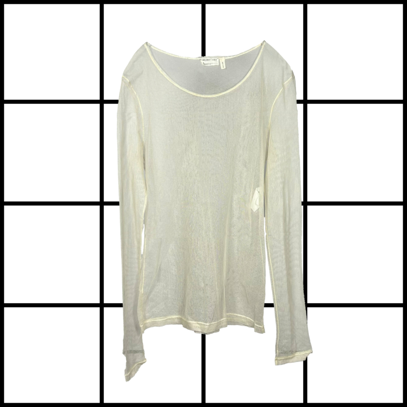 S/S1999 Helmut Lang Sheer Mesh Top White