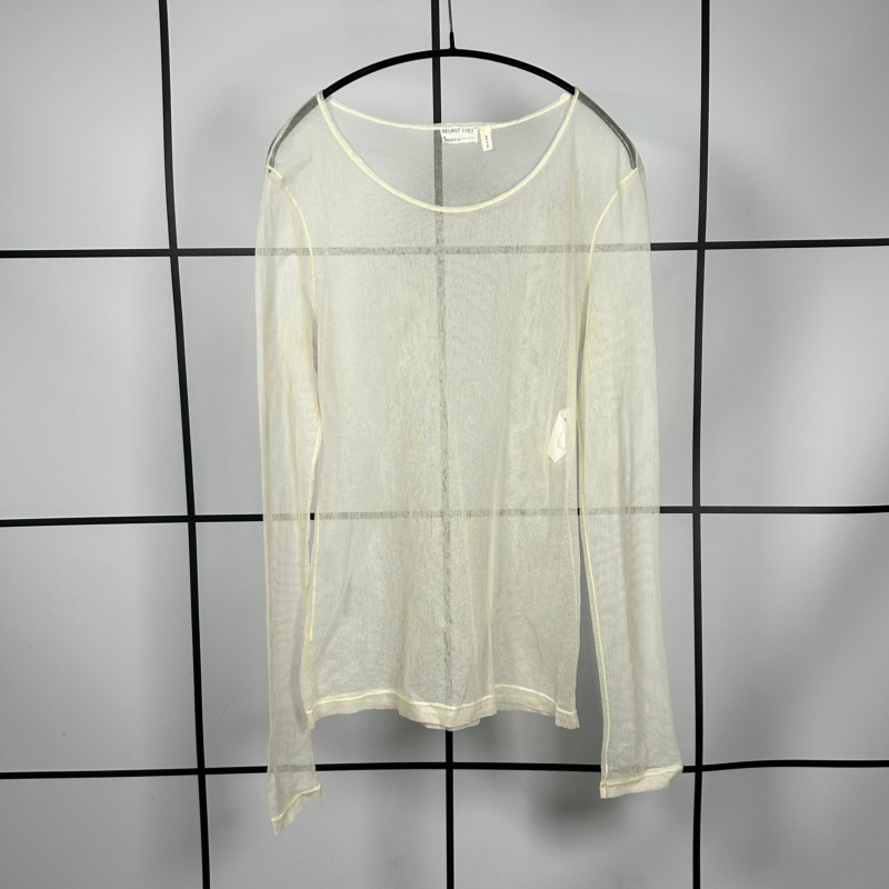 S/S1999 Helmut Lang Sheer Mesh Top White