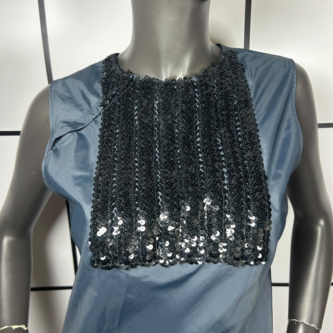 helmut lang sequin dress 1990s Helmut Lang Sequin Midi Dress ]|