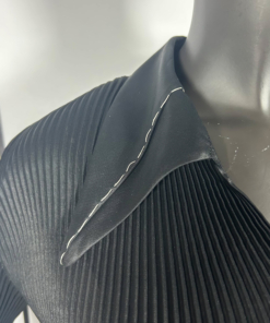 2000's Issey Miyake Pleated Formal Collar Shortsleeved Shirt - Image 4