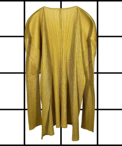 2000s Issey Miyake Pleats Please Mustard Cardigan