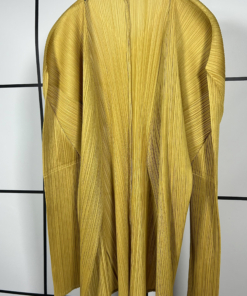 2000s Issey Miyake Pleats Please Mustard Cardigan - Image 4