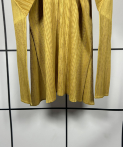 2000s Issey Miyake Pleats Please Mustard Cardigan - Image 7