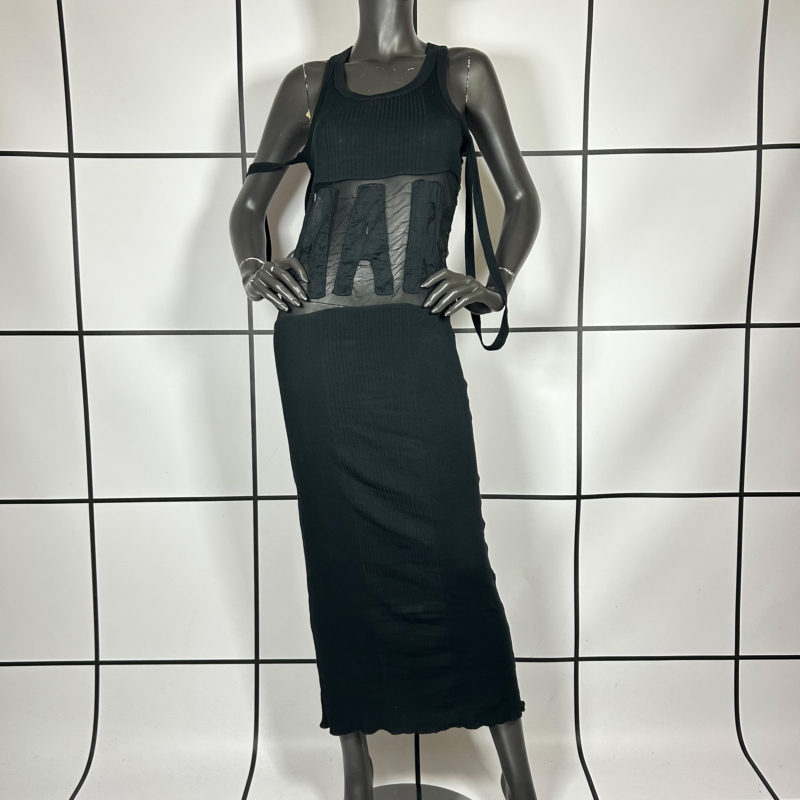 2000s Jean Paul Gaultier Marcel Mesh Long Dress