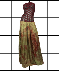 1990s Jean Paul Gaultier Layered Constellation Face Print Wire Dress