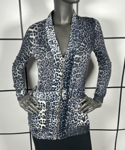 2000's Jean Paul Gaultier Belted Leopard Cardigan