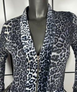 2000's Jean Paul Gaultier Belted Leopard Cardigan - Image 2