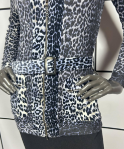 2000's Jean Paul Gaultier Belted Leopard Cardigan - Image 3
