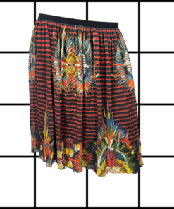 2000's Jean Paul Gaultier Soleil Feather Mesh Skirt