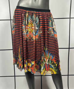 2000's Jean Paul Gaultier Soleil Feather Mesh Skirt