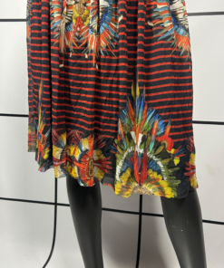 2000's Jean Paul Gaultier Soleil Feather Mesh Skirt - Image 3