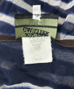 S/S2001 Jean Paul Gaultier Blue Striped Mesh Top - Image 8