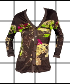 1990's Jean Paul Gaultier Classique Native Print Cardigan