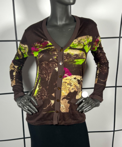 1990's Jean Paul Gaultier Classique Native Print Cardigan